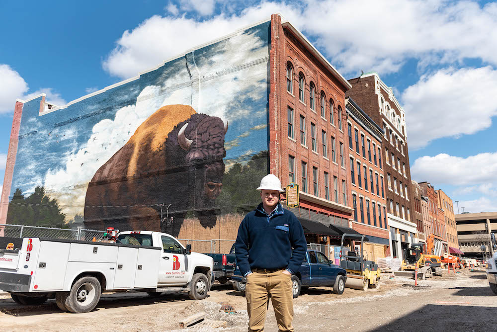 The Model Group's Project Manager Matthew Cowan moved to Fort Wayne to work on The Landing.