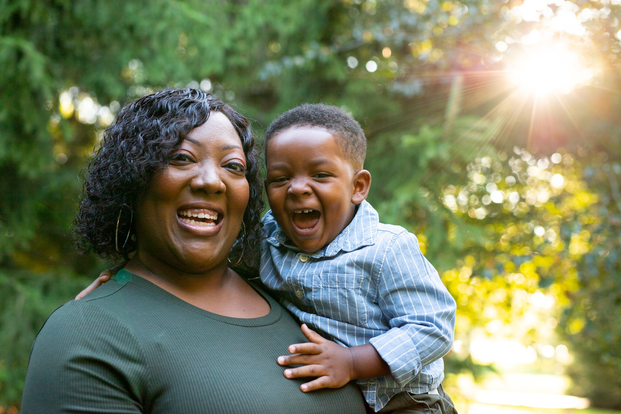 Lakisha Woods and her 2-year-old son Jaxon.