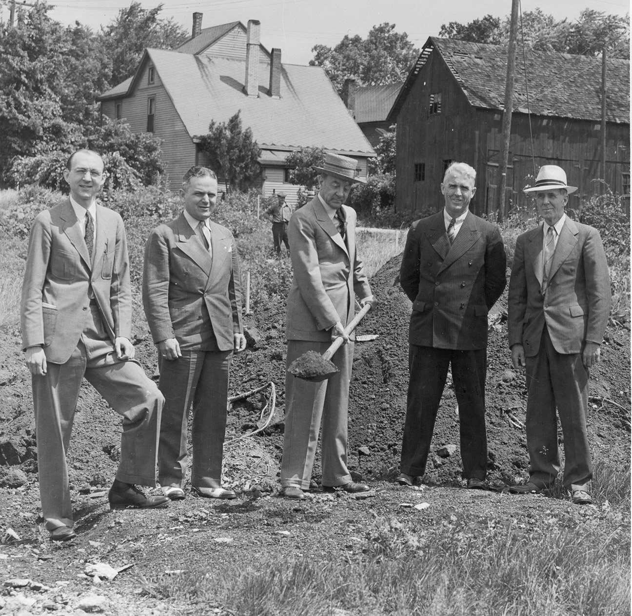 The groundbreaking of the Honeywell Center in 1940.