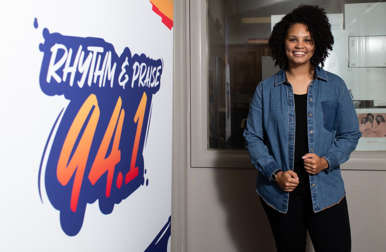 Monique Moss, Program Director/On-Air Personality at Rhythm & Praise 90.3 HD2, works at the station at 1115 W. Rudisill Blvd.