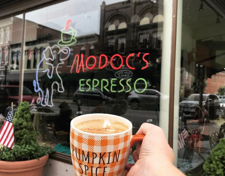 Modoc’s Market in downtown Wabash offers gourmet coffee, made from scratch scones and muffins, and a full espresso bar.