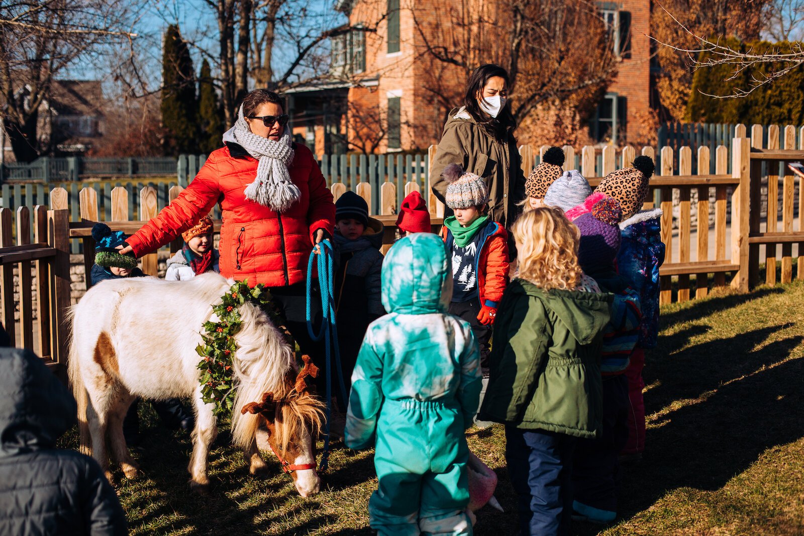 Spending time outside is part of the daily schedule for children at The Montessori School at Wabash Presbyterian Church.