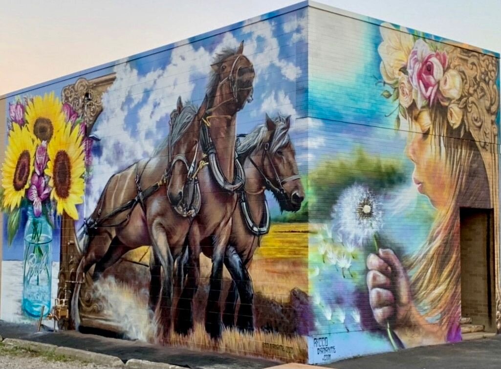 The NewAllen Alliance helped create five murals throughout Allen County’s rural communities as part of the East Allen Rural Revival Regional Development Plan.