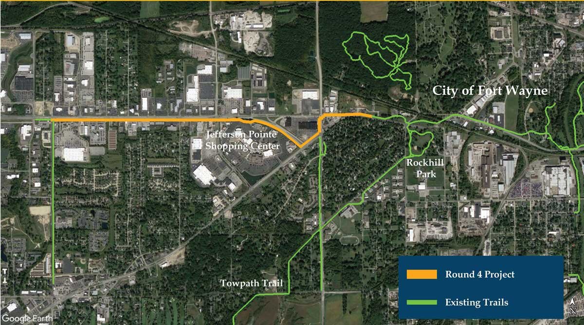 The Illinois Road Trail will be a 1.97-mile long, 10-foot wide, asphalt trail and it will connect to 107 miles of interconnected trails within the Fort Wayne Area Trails network.