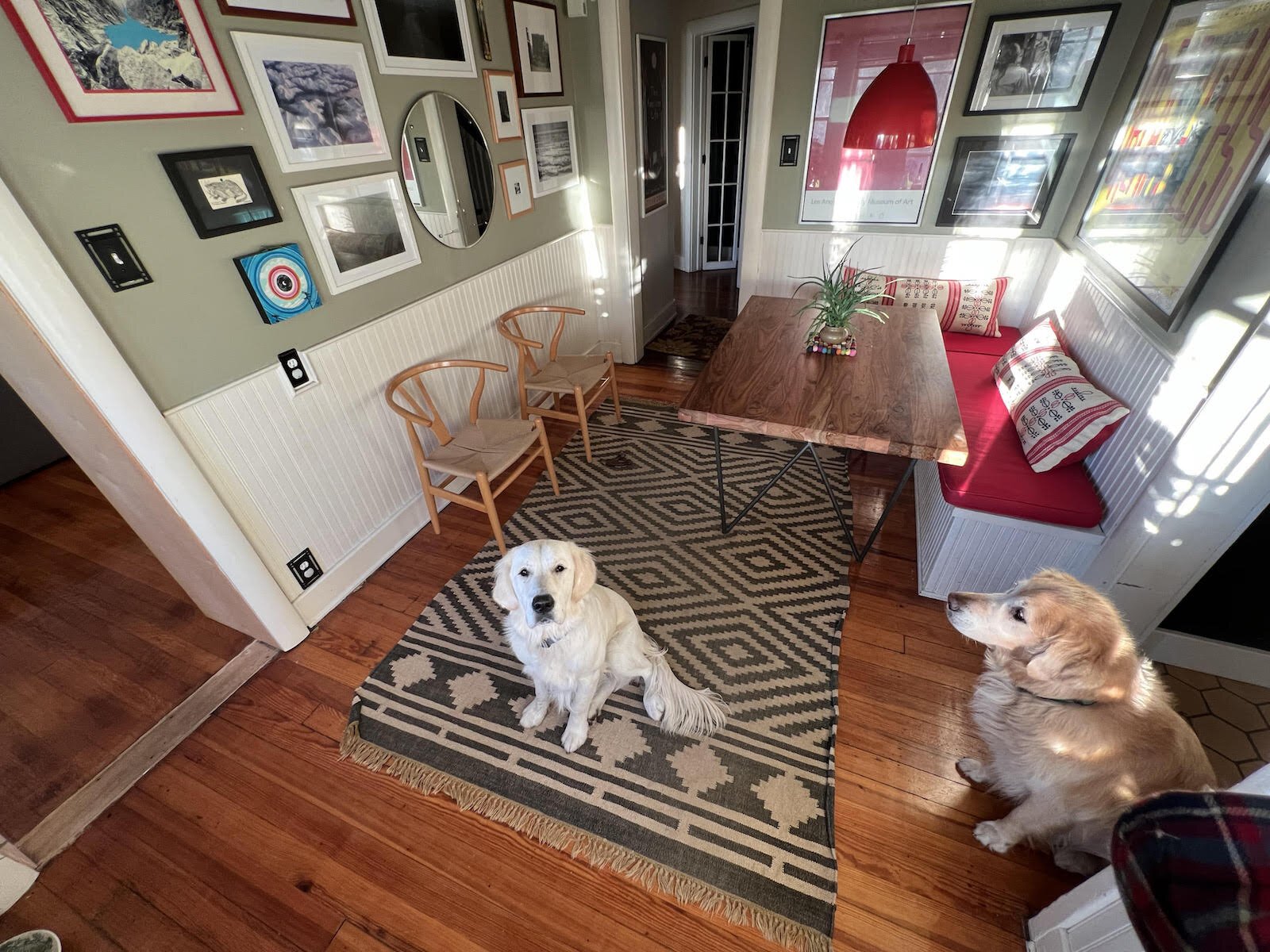 The breakfast nook at the Hill house.