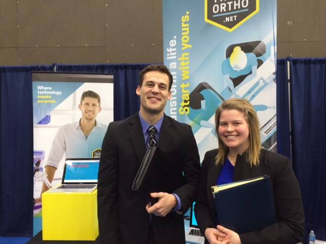 OrthoWorx presents orthopedic opportunities at college career fairs.