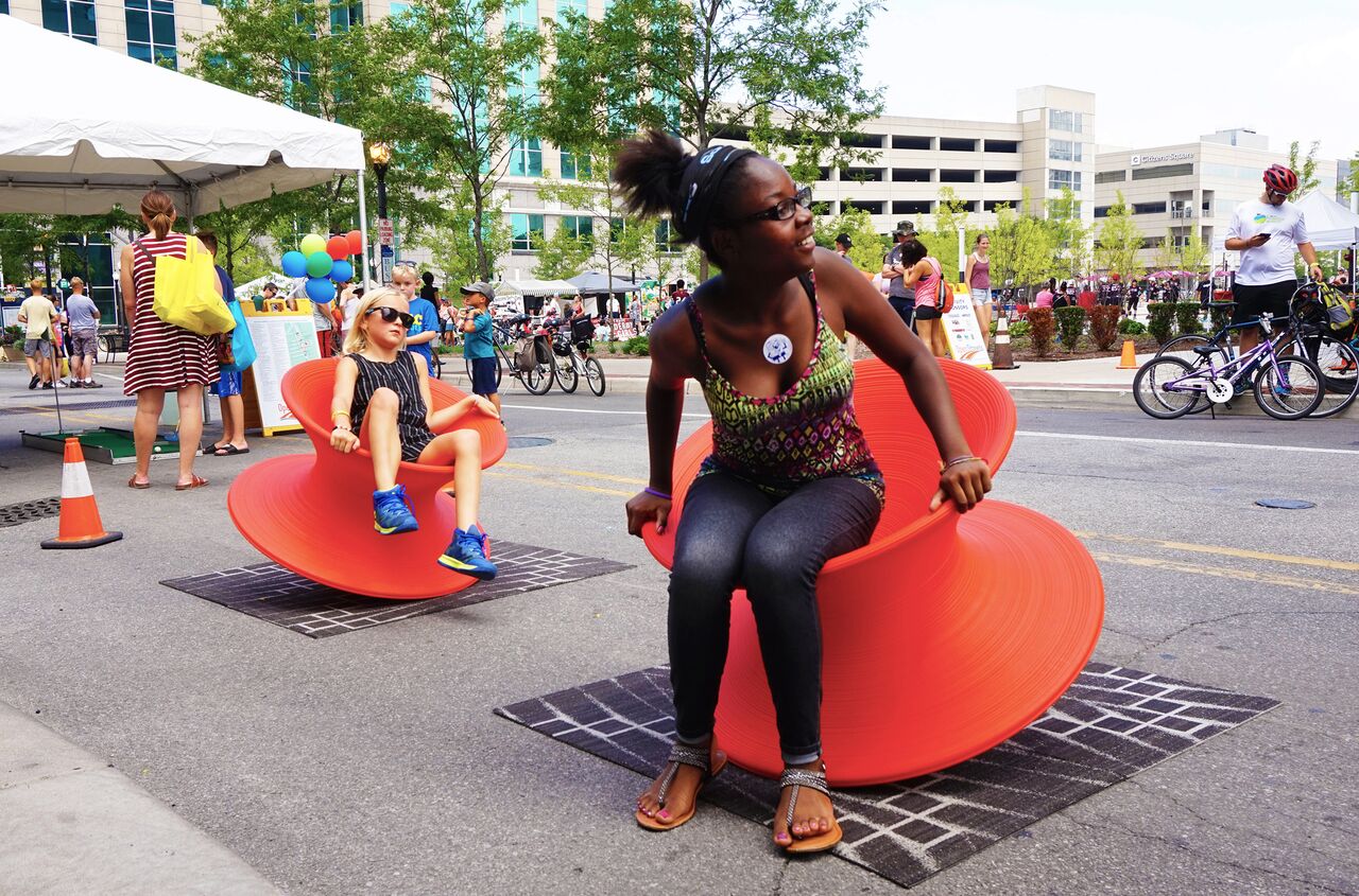 Open Streets encourages people of all ages to play in the street.