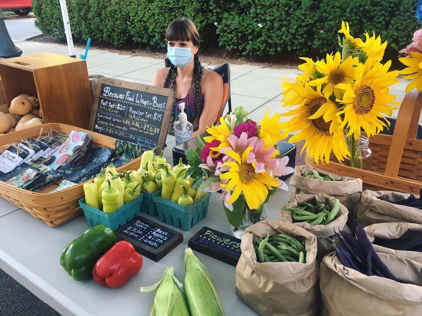 Fox and Fodder's booth at the YLNI Farmer's Market.