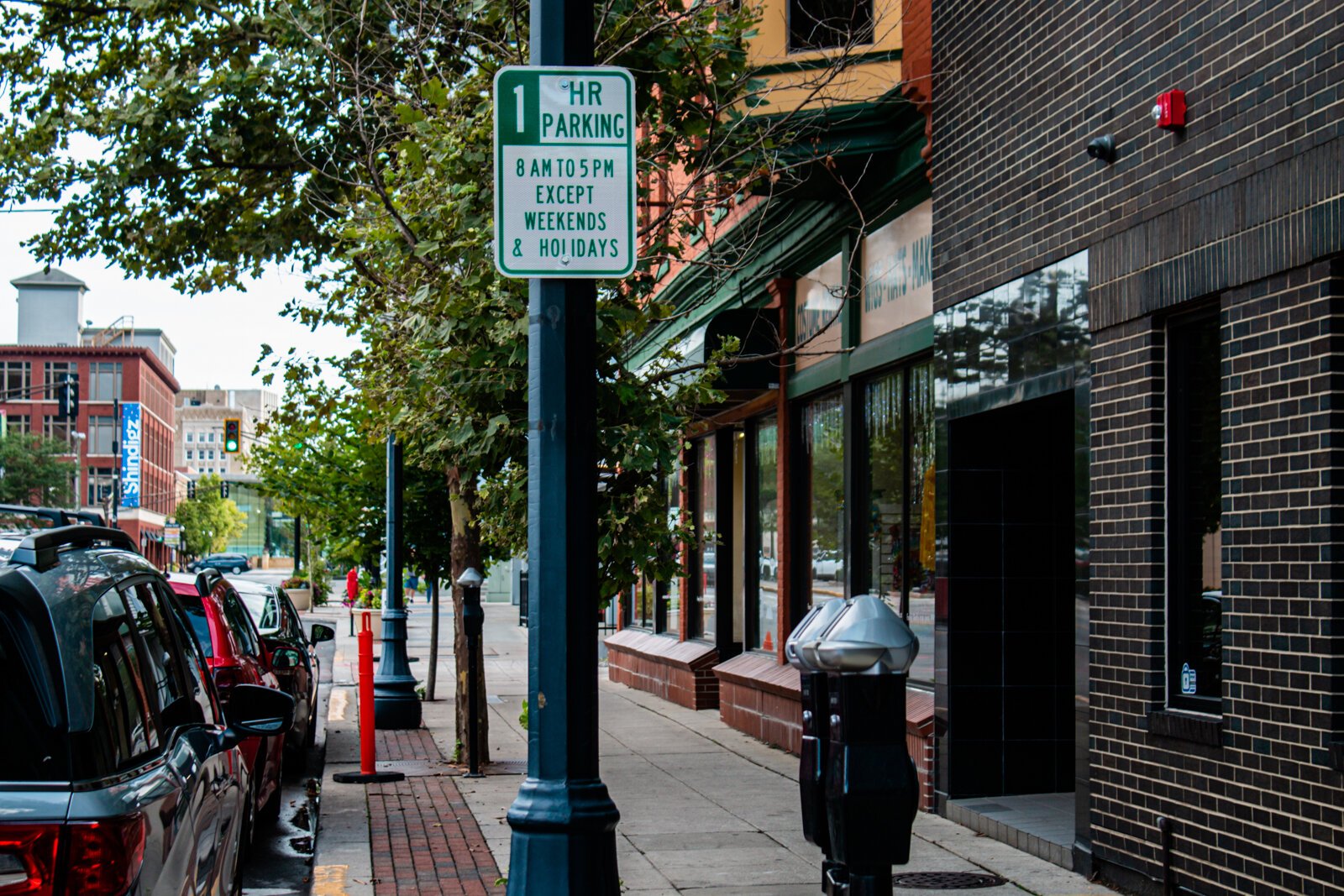 Most meters in Downtown Fort Wayne are time-limited between 15 minutes and two hours to create a constant turnover of cars.