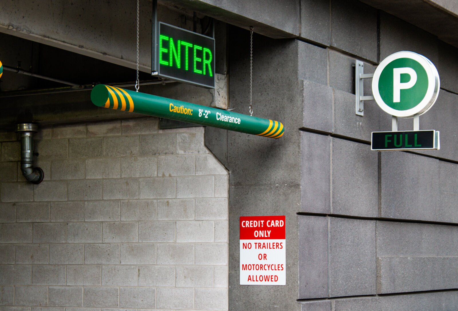 A full parking garage in Downtown Fort Wayne.