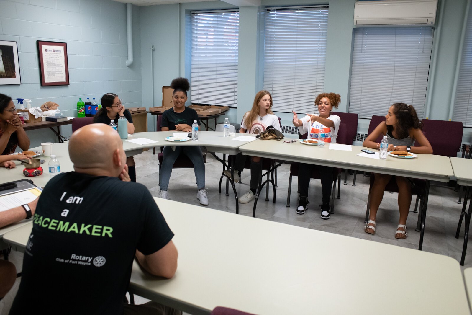 The Peacemaker Academy meeting at First Wayne St. United Methodist Church on August 22, 2021.