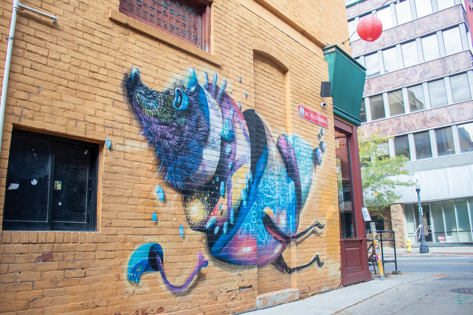 The Nosego mural was Downtown Fort Wayne’s first example of street art, and it was installed in 2014.