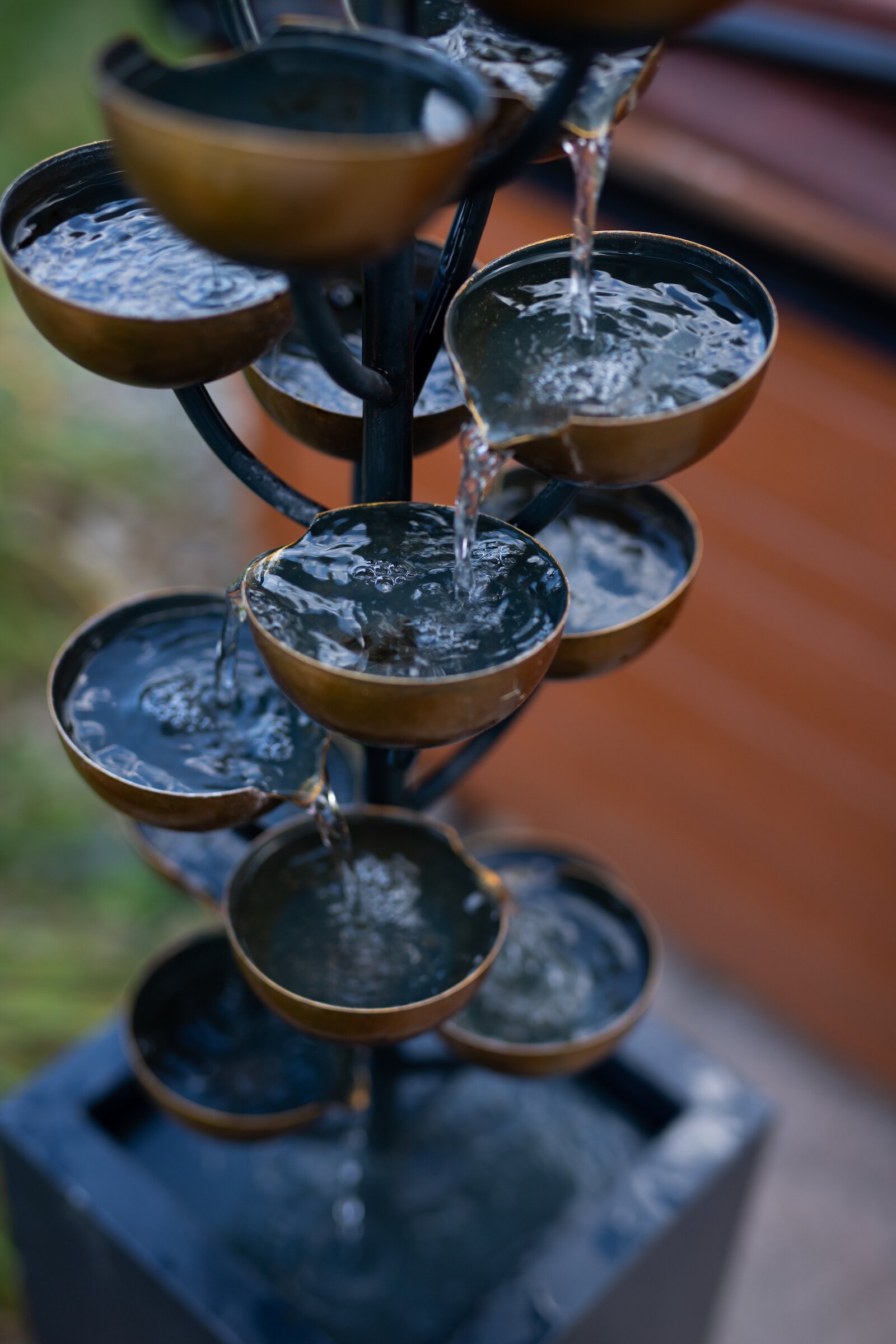 A tranquility fountain in Diane Rogers's backyard.