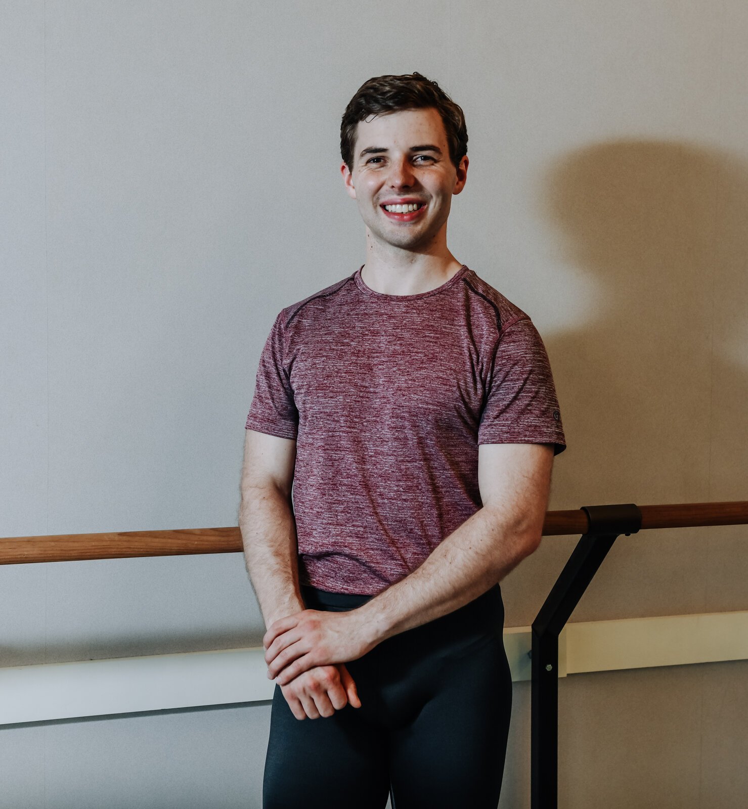 Portrait of Talbot Rue with the Fort Wayne Ballet at The Auer Center.