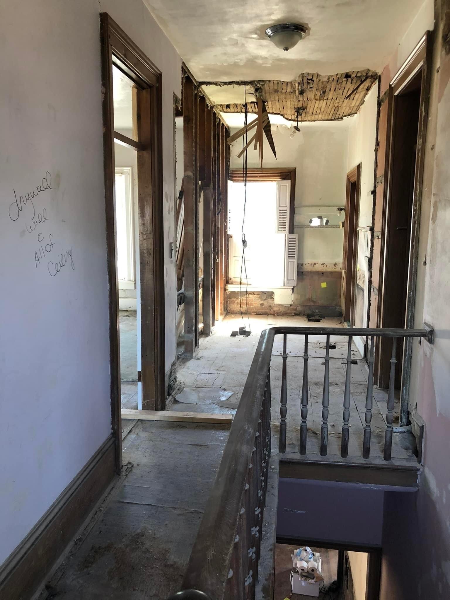 The second floor of the Rauh's home before renovations.