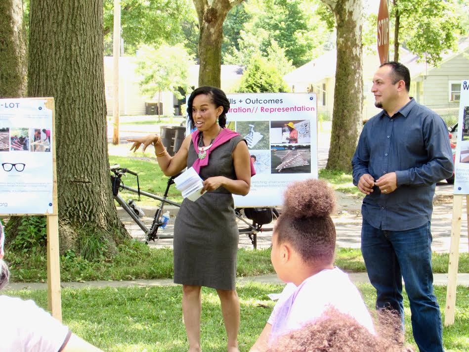 Réna Bradley, center, is a community leader and director of the Tired-a-Lot project in Fort Wayne's Mount Vernon Park neighborhood.