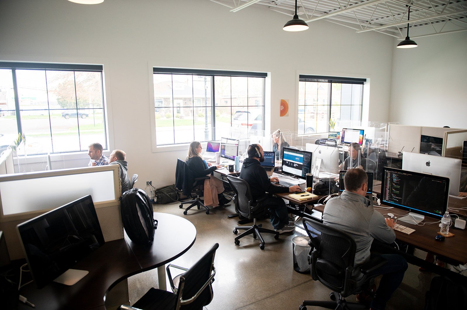 Reusser's team has converted their Downtown Roanoke office at 150 S. Main St. into a rotating coworking-style space, free of personal memorabilia. 