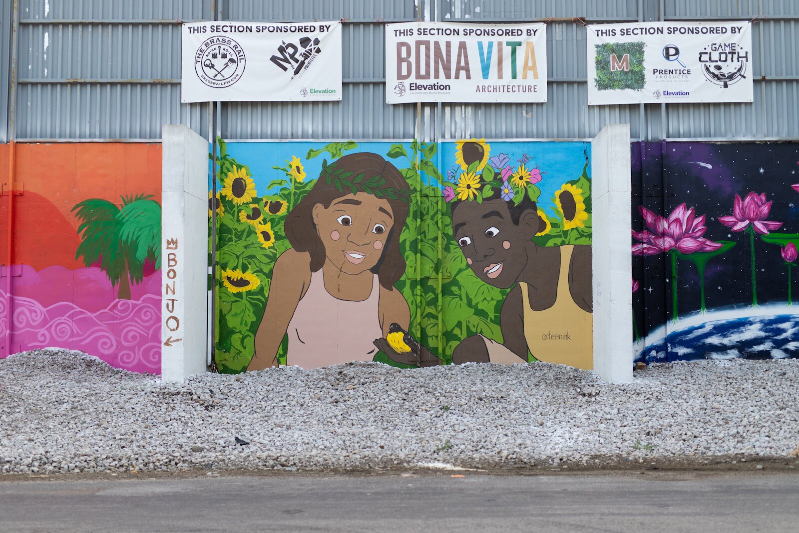 Suzanne Rhee's mural as a part of Fort Wayne Open Walls at at 2418 Central Dr.