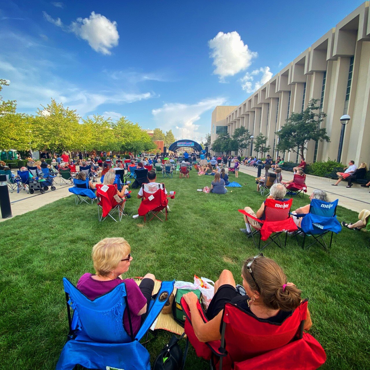 Rock the Plaza takes place every Saturday night from June through August, starting at 6 p.m. on the plaza outside the Allen County Public Library's Main Branch.