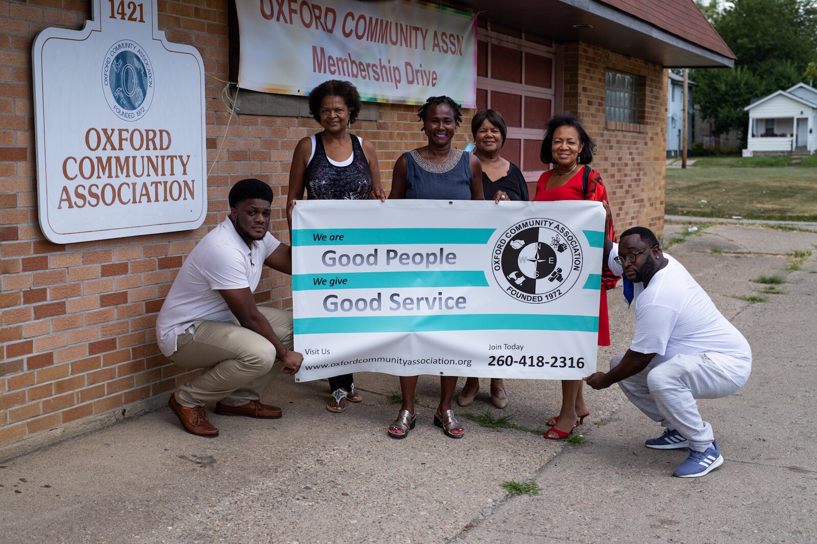 Members of the Oxford Community Association, from left to right, are Lee Wilson Jr., Cynthia McBride, Diane Rogers, Carolyn Worlds, Condra Ridley, and Derek Taylor.