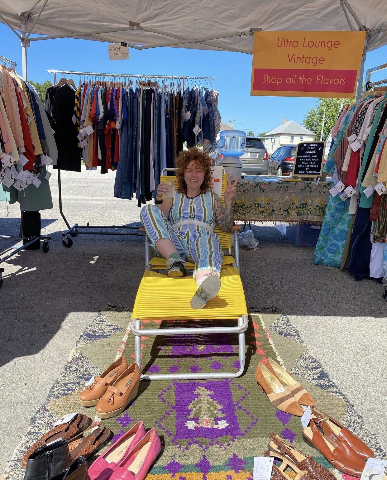 Sachiko Janek as a vendor at a vintage marker.