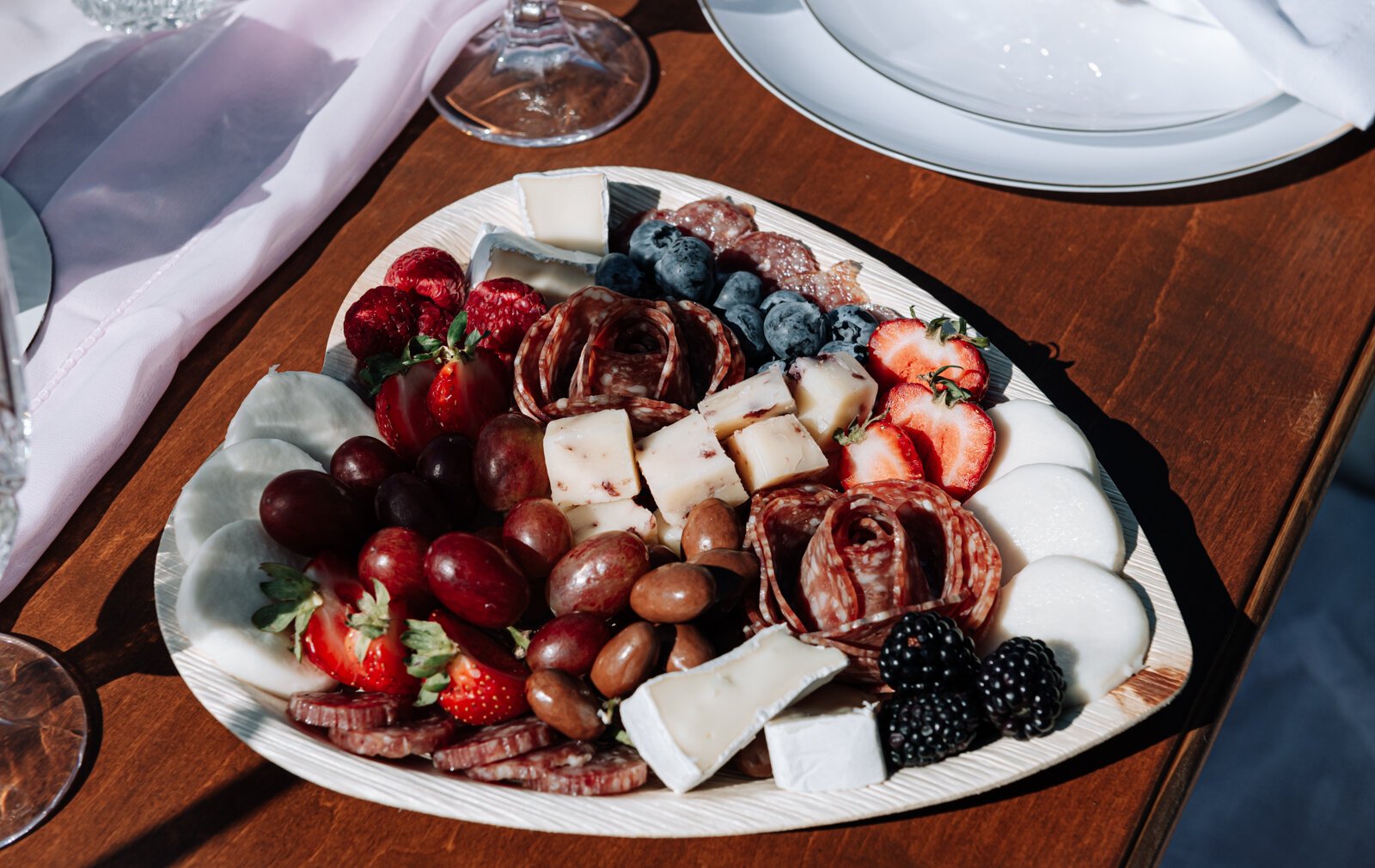 A picnic set up by Samantha Cazares, owner of Simply Charming.