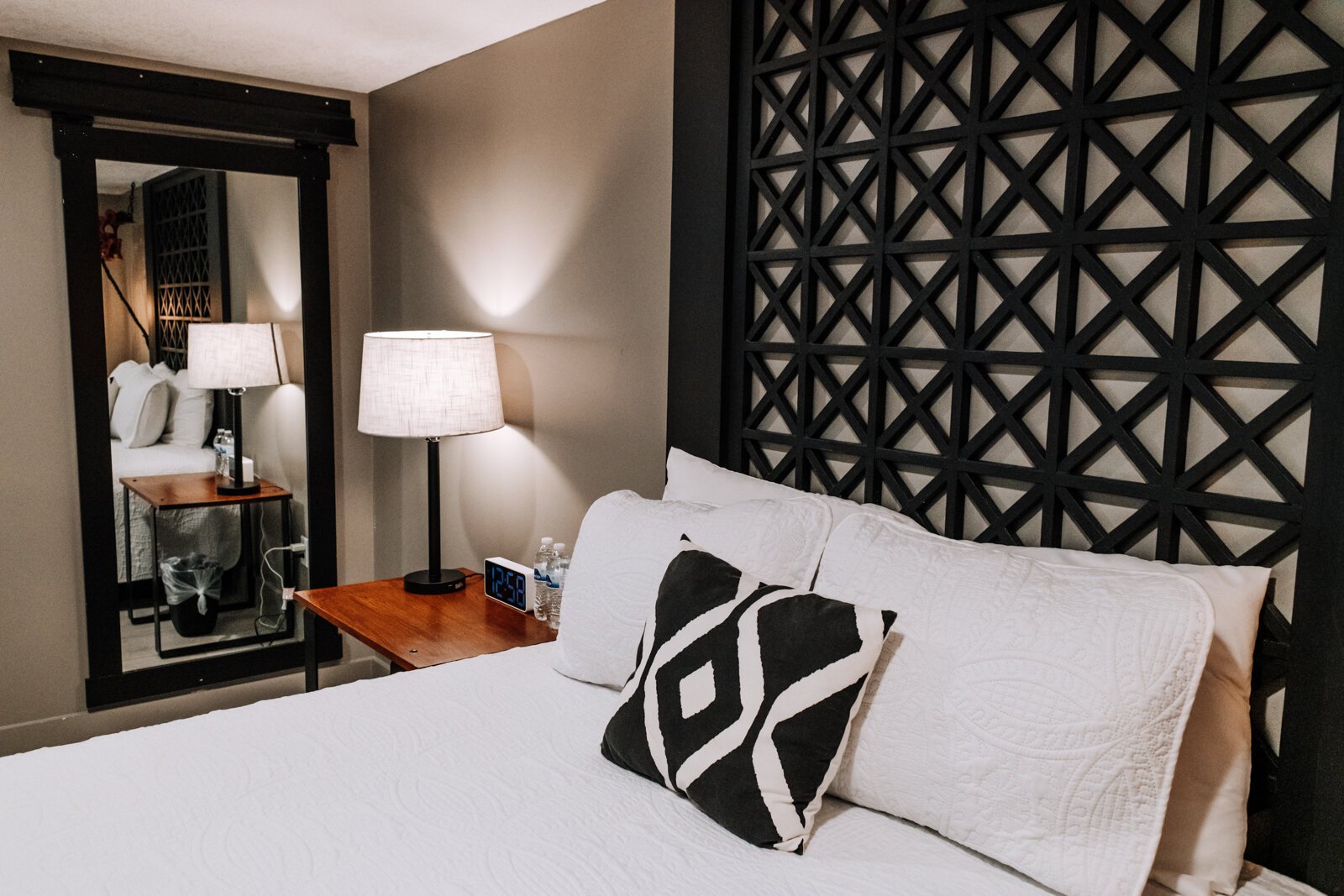 A private bedroom in the basement of the Sanctuary in Wabash.