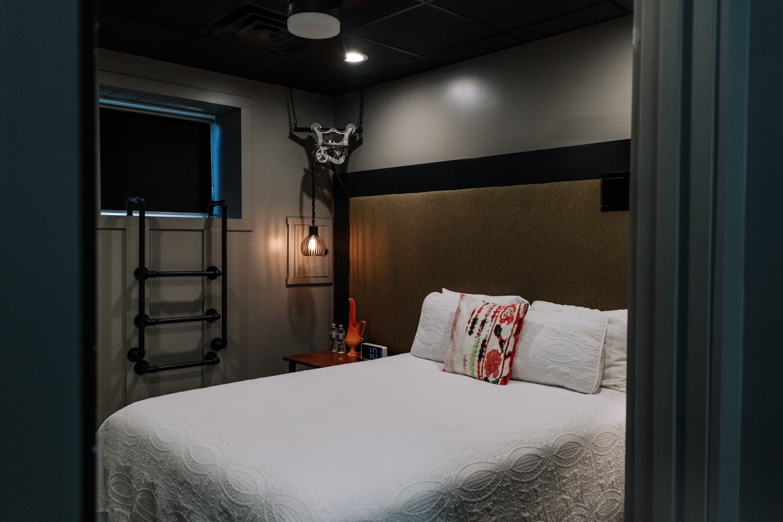 A private bedroom in the basement of The Sanctuary in Wabash.