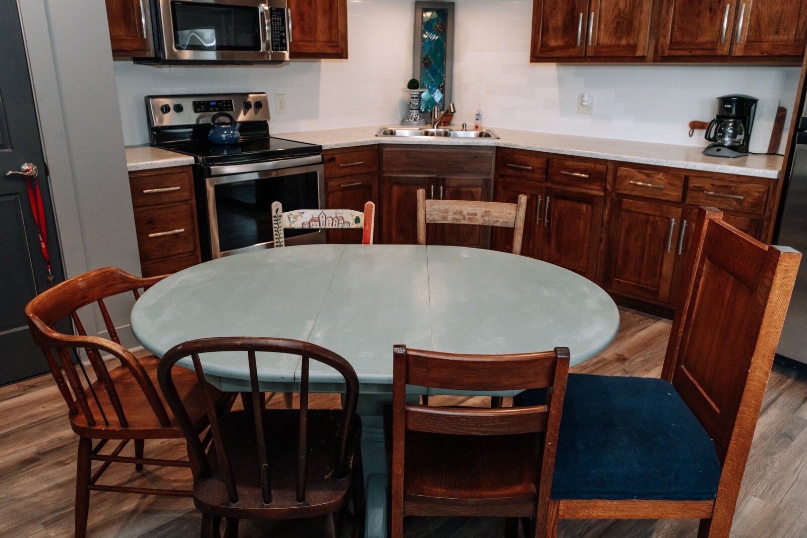 The dining table at the Carriage House.