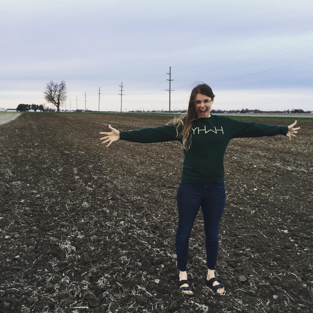 Wild Blooms U Pick Flower Farm owner Stephanie Peebles stands in her tilled flower beds before planting begins.