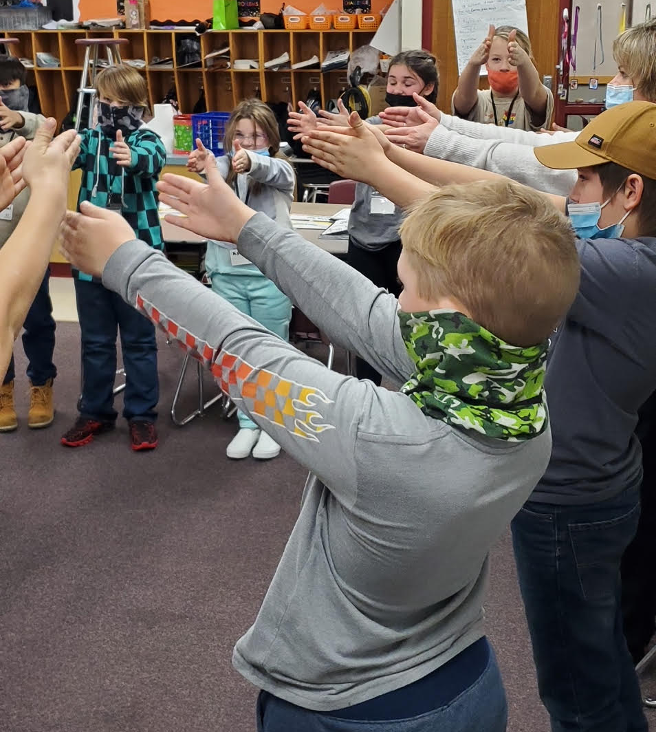 Students participate in Honeywell's Social-Emotional Learning through the Arts and Drama (SEAD) program, designed to teach them general skills, like how to focus and work with a team.