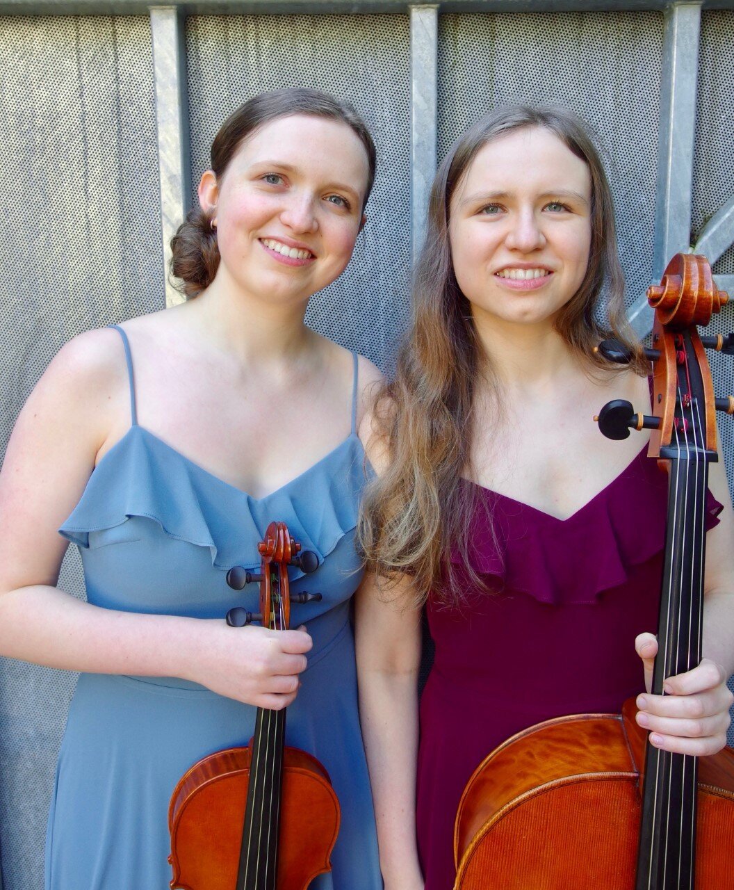 The Sempre Sisters, Charlotte and Olivia Marckx, a violinist and cellist, respectively.