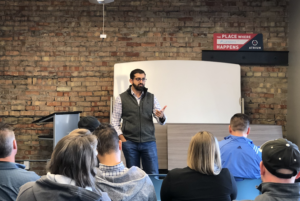Paul Singh, co-founder at Results Junkies, was the keynote speaker at Startup Week 2018.