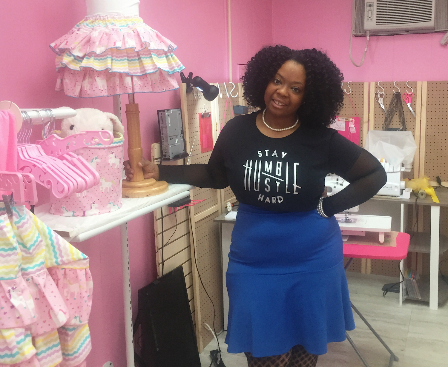 Shalonda "Pinky" Saunders owns Sew Pinky on South Calhoun Street.