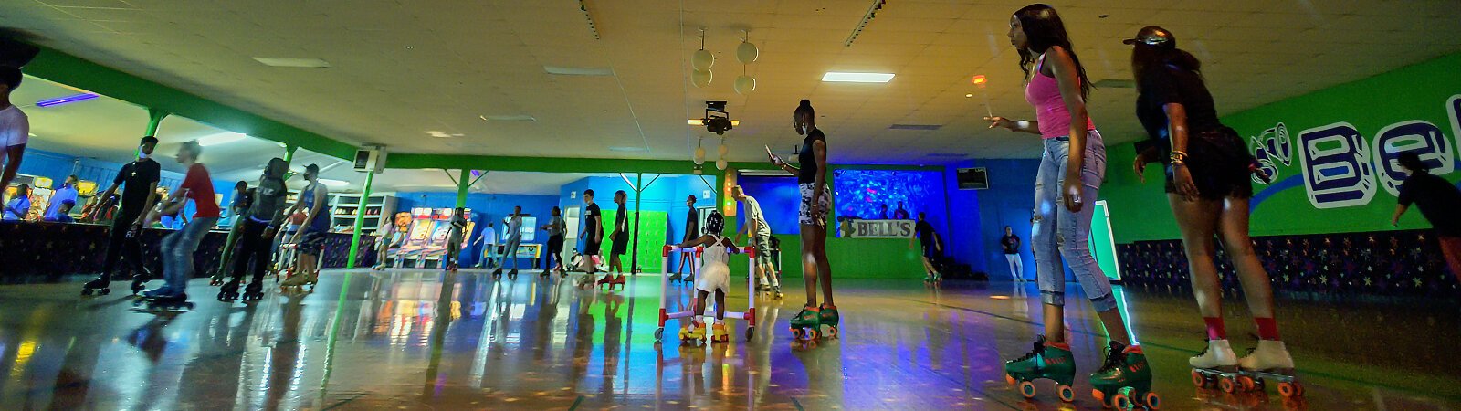 Black Woman of Excellence and other Fort Wayne nonprofits hosted a free Back to School Skate Night at Bell's Skating Rink in New Haven on Saturday, Aug. 22, 2020.