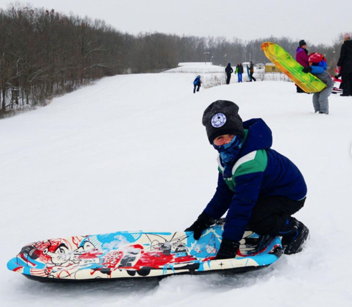 Franke Park sled hill snow