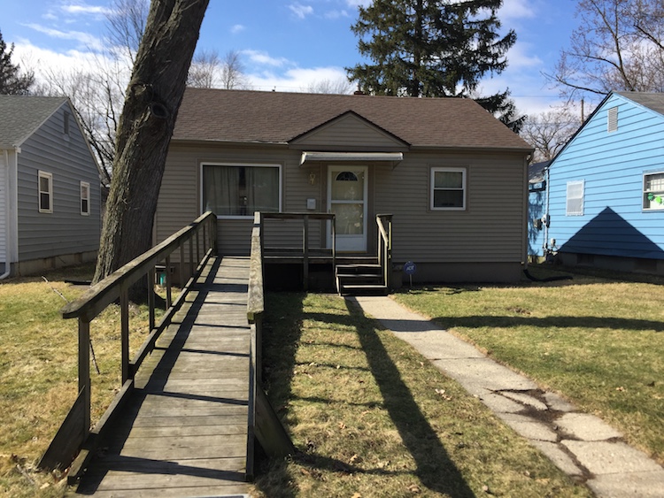 A tiny house at 4410 Spatz Ave.