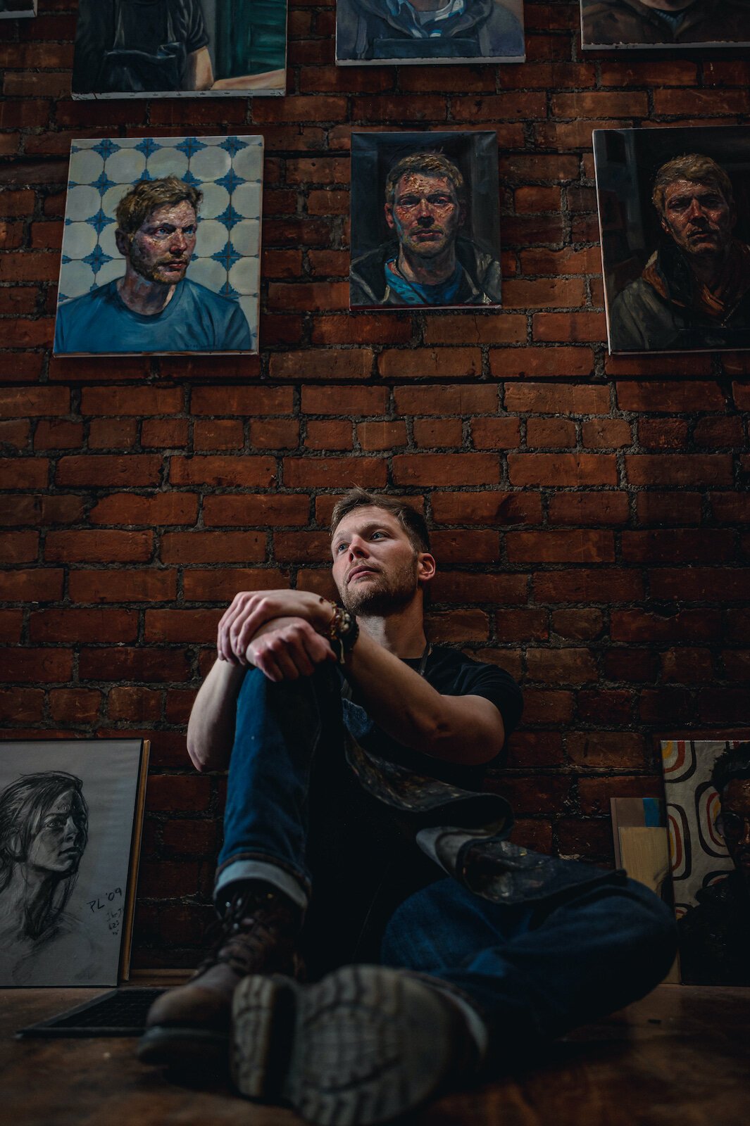 Artist Peter Lupkin in his studio.