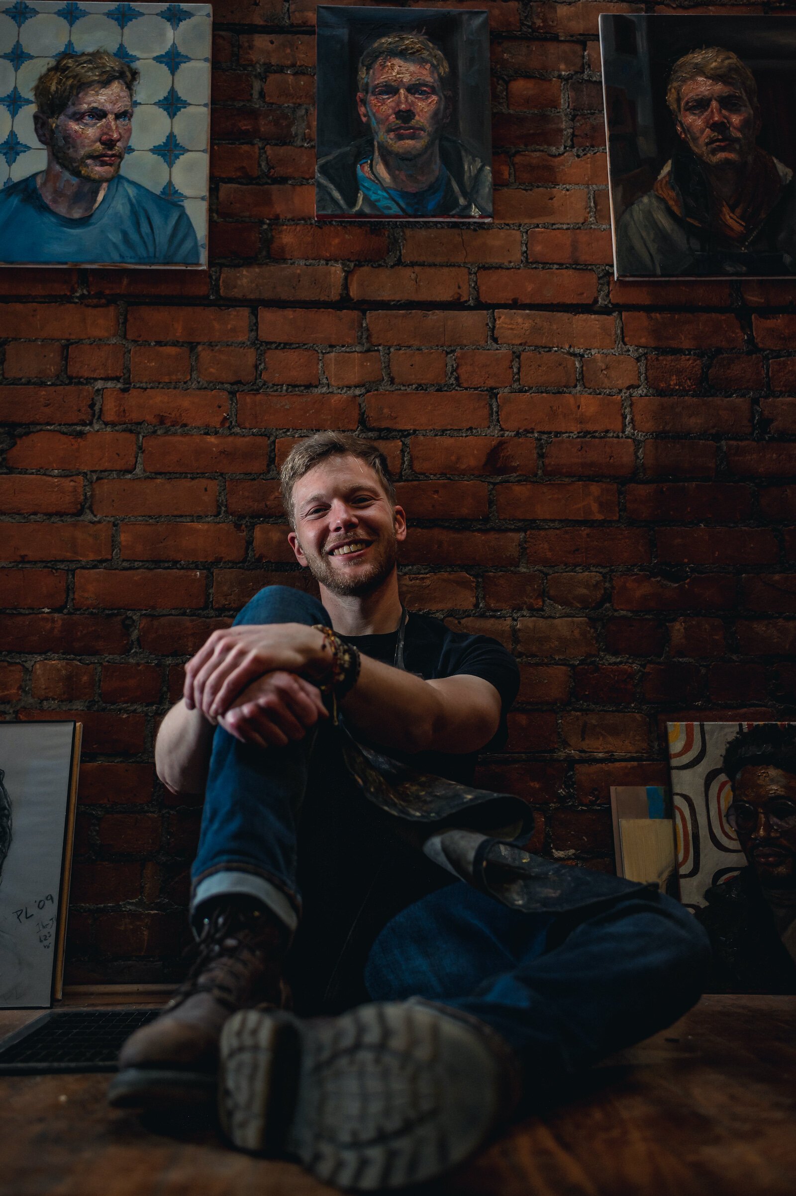 Artist Peter Lupkin in his studio.