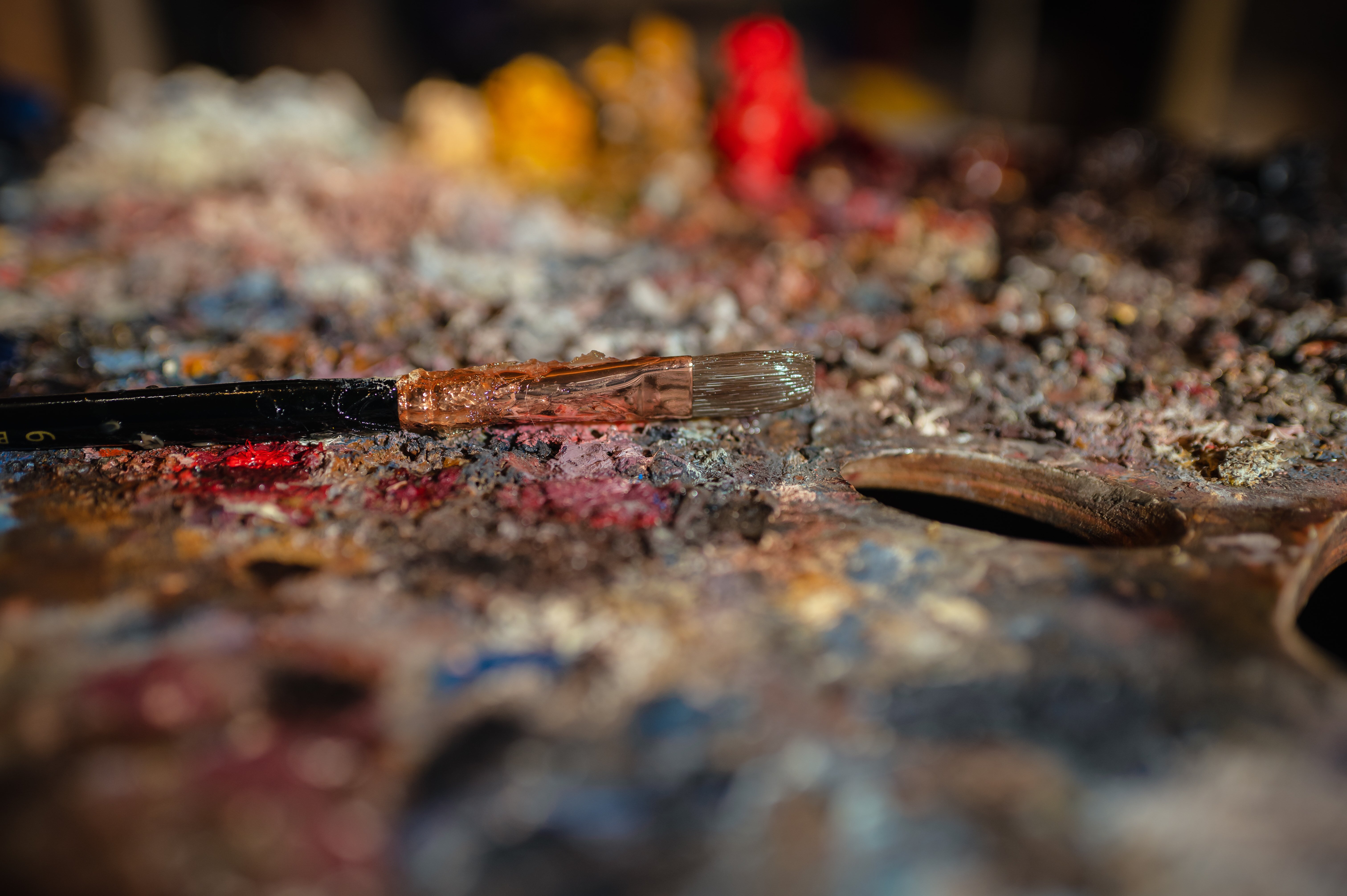 Art supplies in Peter Lupkin's studio.