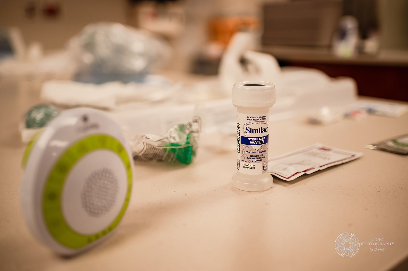Supplies laid out for students from Indiana University's School of Nursing Fort Wayne during a clinical. 
