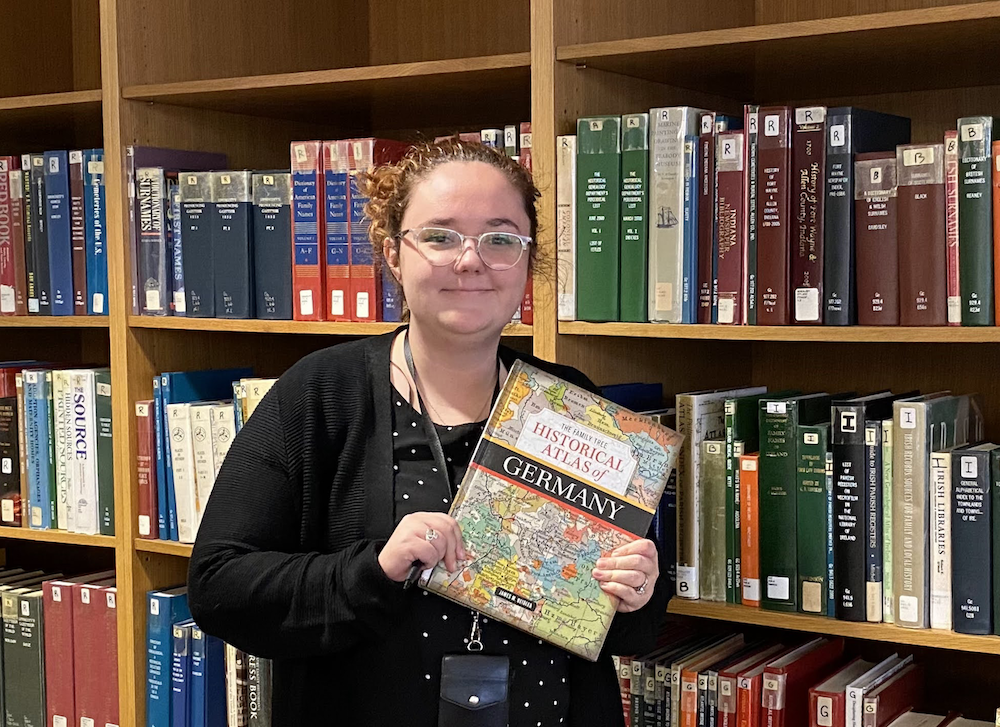 Senior Genealogy Librarian Elizabeth Hodges moved to Fort Wayne to work with the collection.