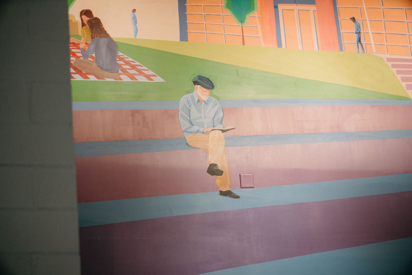 The mural by Chris Catalonga inside Summit City Climbing Co. depicts Promenade Park.
