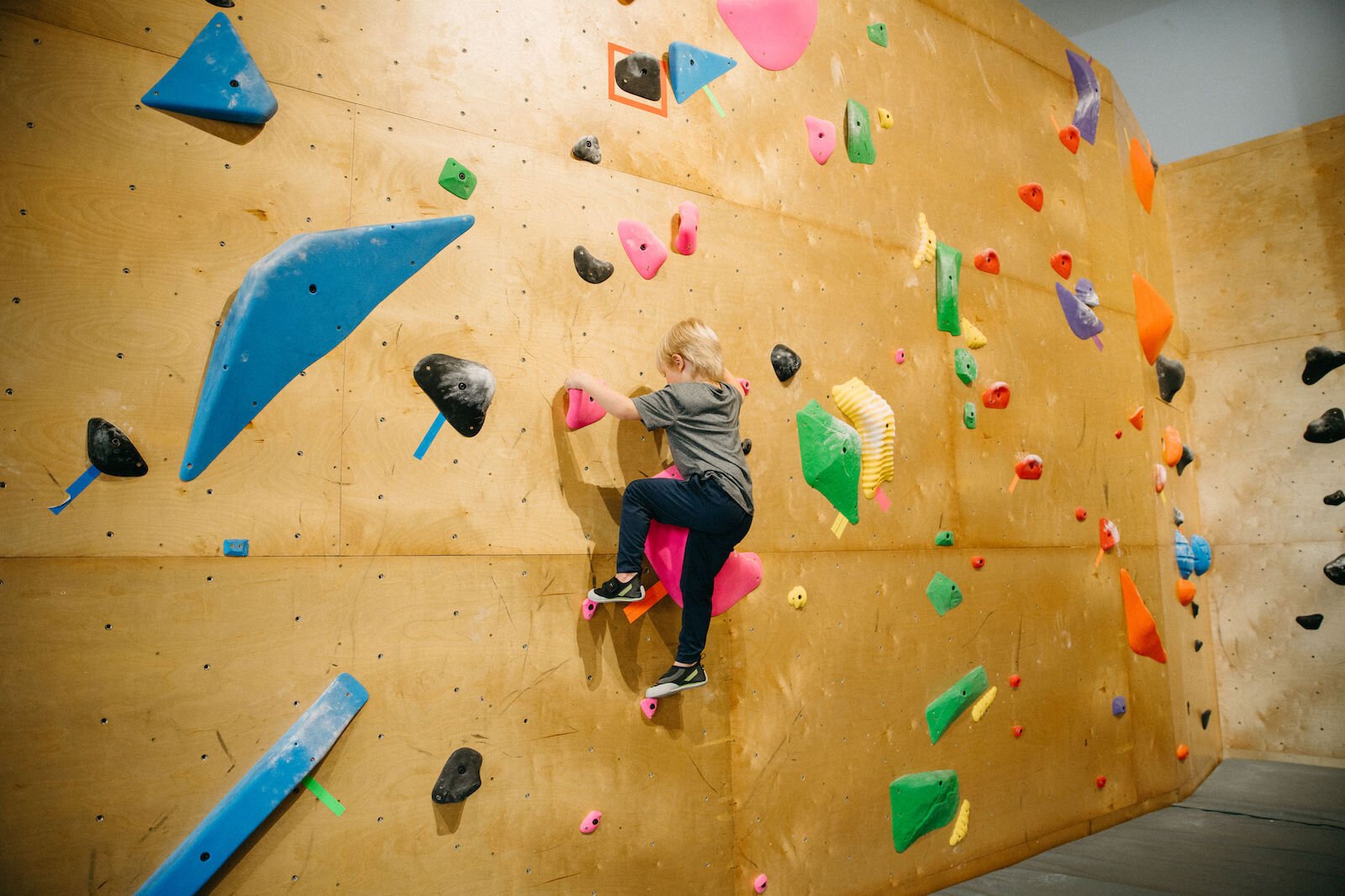 Climbing at Summit City Climbing Co. accommodates all ages and abilities.