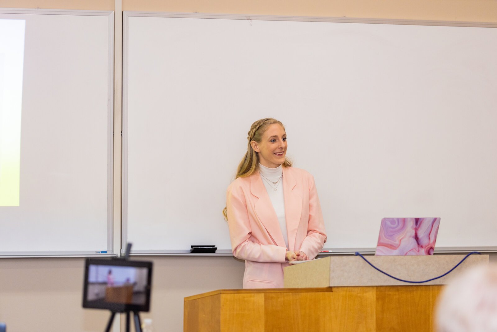 Long-time athlete Mackenzie DeLong created the business Game Face Braids For Athletes.