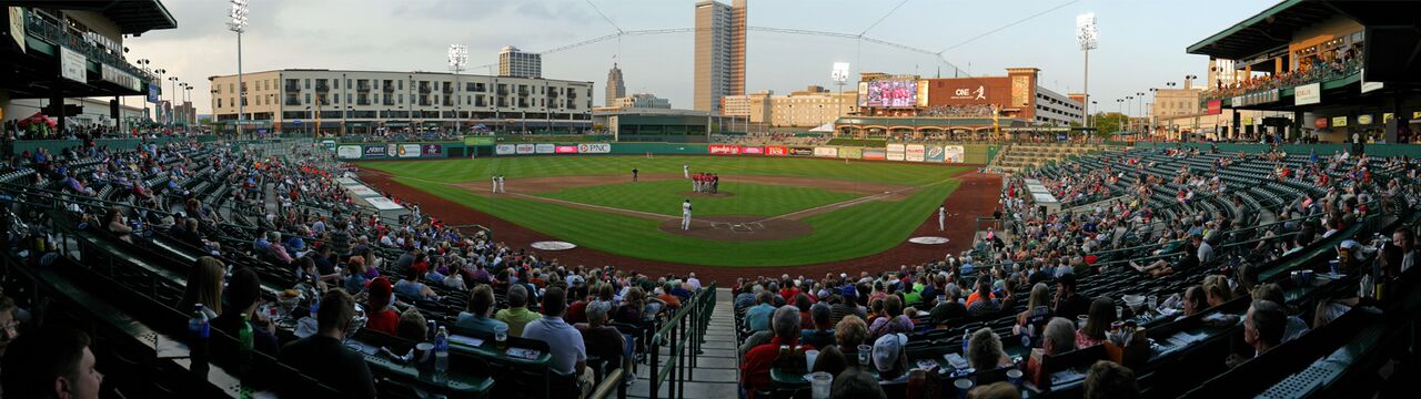 A Fort Wayne TinCaps game during the 2018 season at Parkview Field.