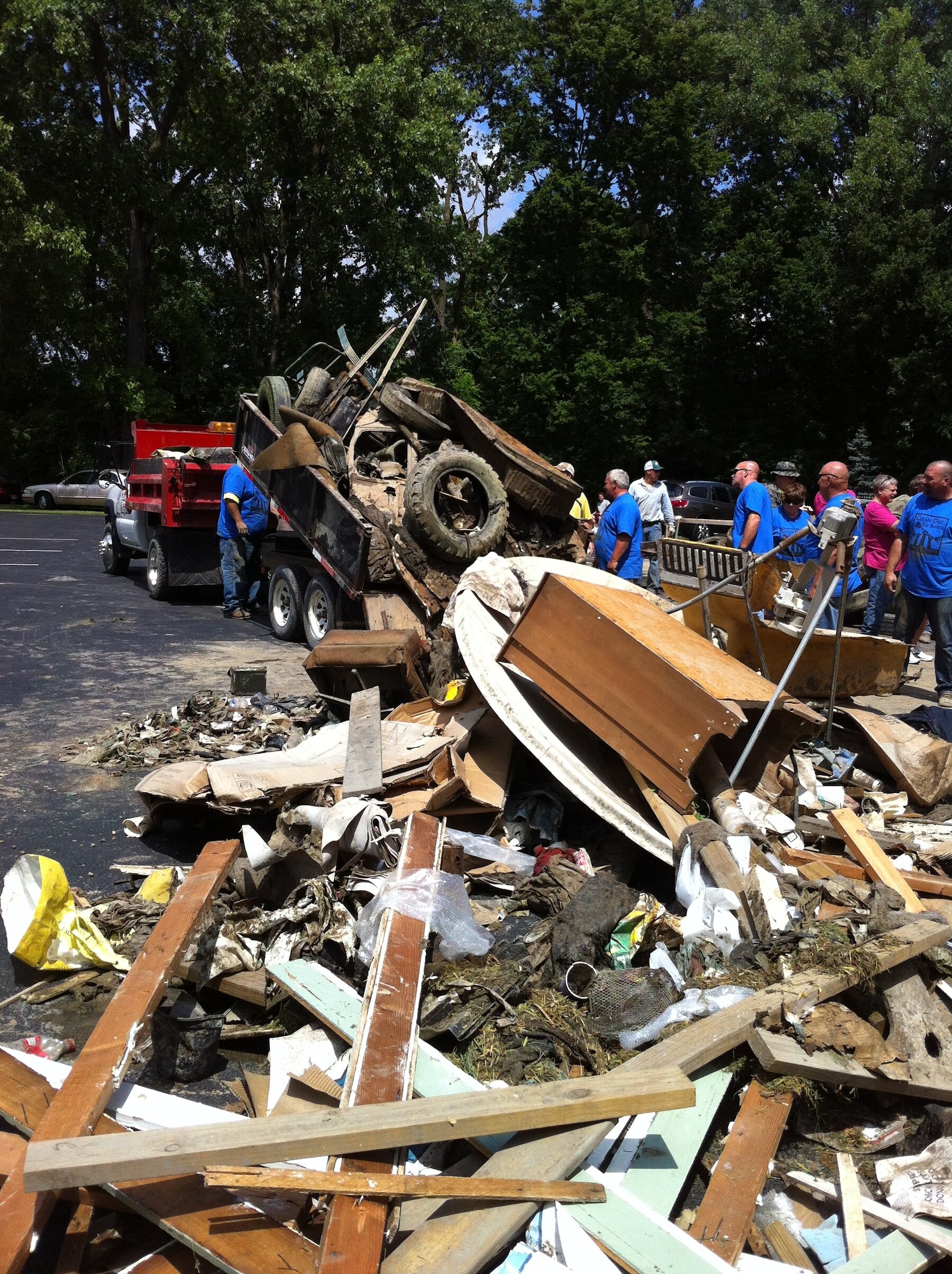 Debris collected by volunteers during the Clean Out the Banks event.