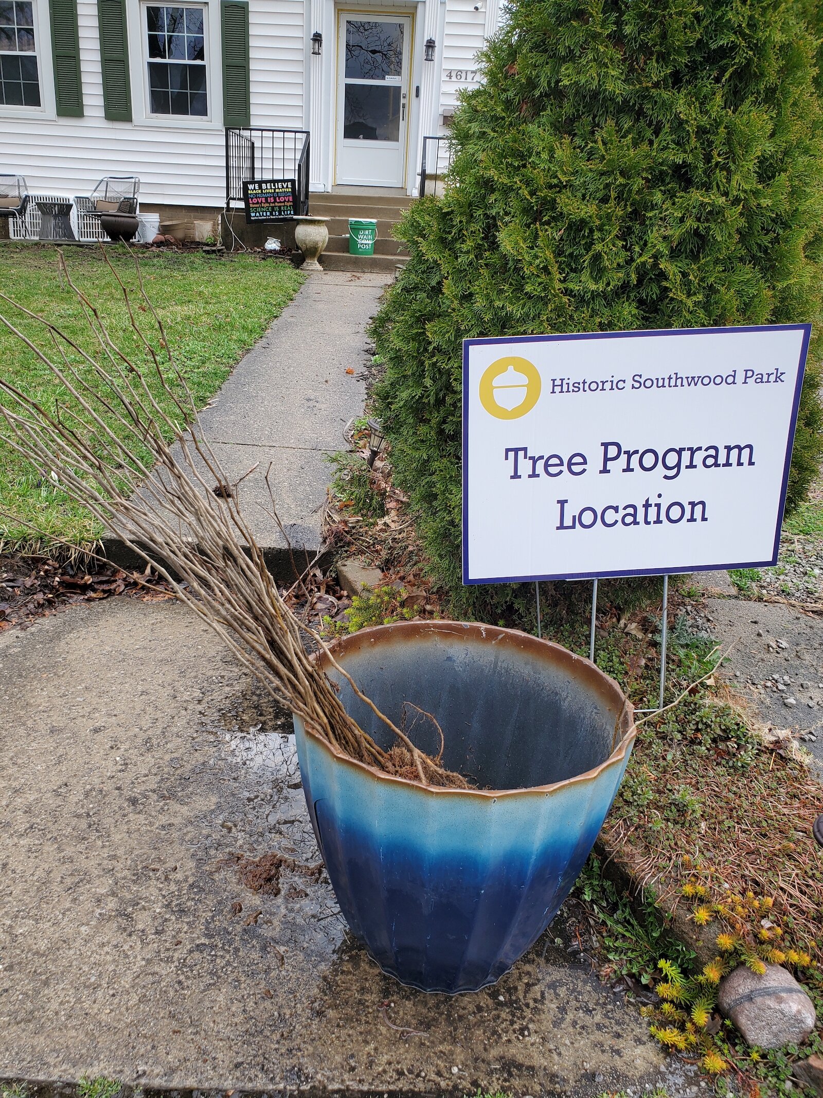The Southwood Park Beautification Committee orders tree seedlings from an Indiana DNR program, which allows the neighborhood to give away free native tree seedlings to neighbors who want to plant trees in their yards.