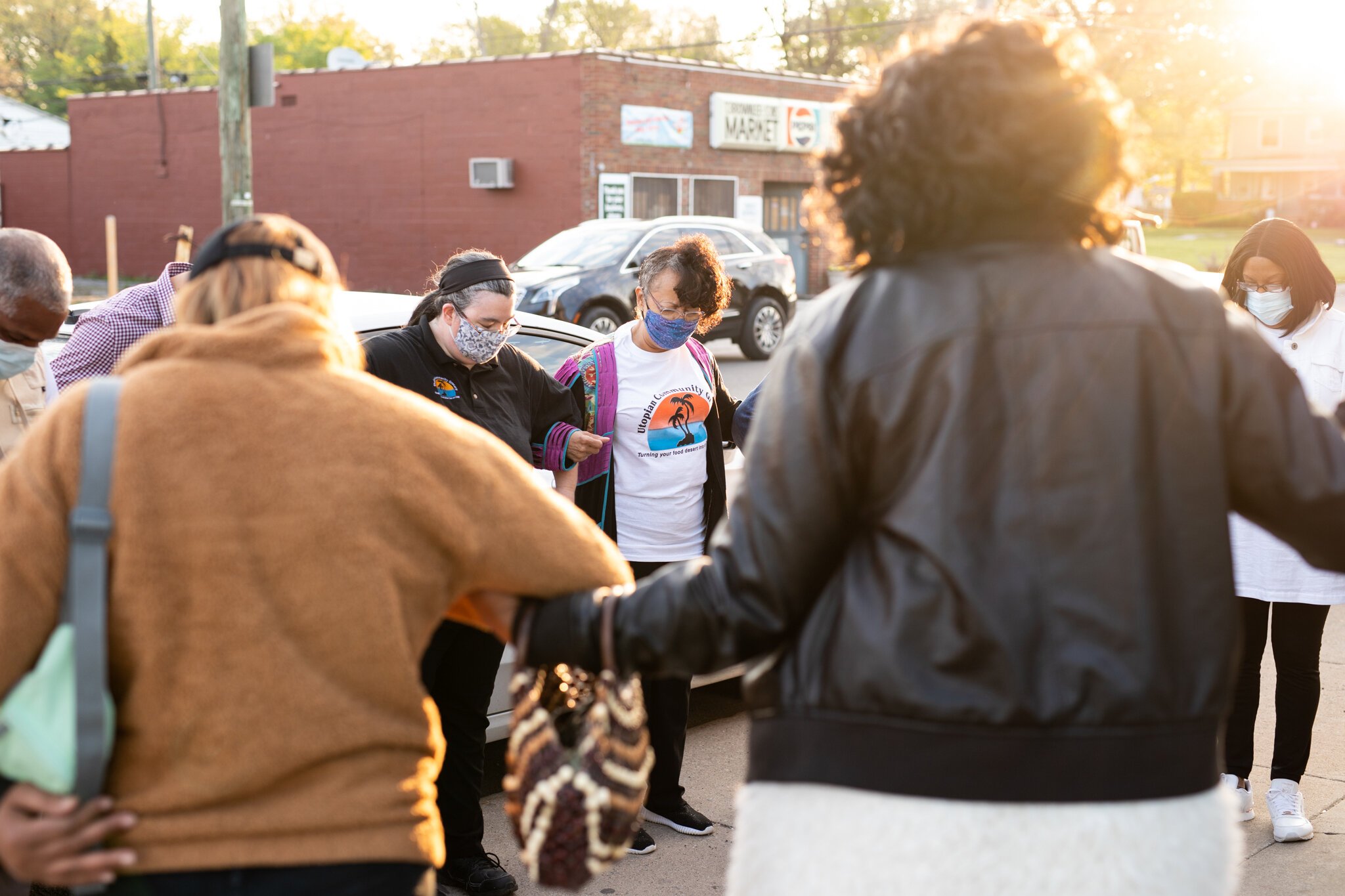 Supporters at the Grand Opening of Utopian Community Grocery store.