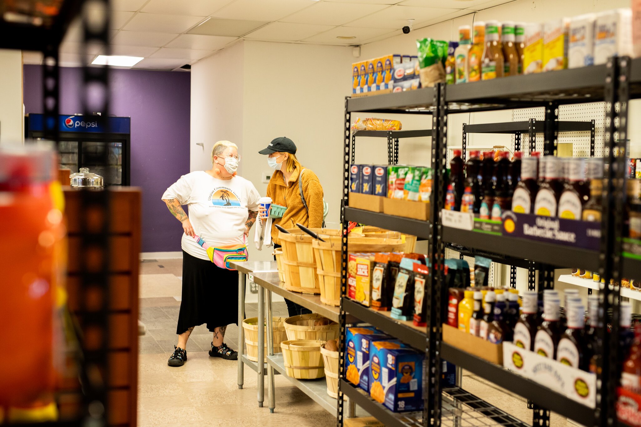 Supporters at the Grand Opening of Utopian Community Grocery store.